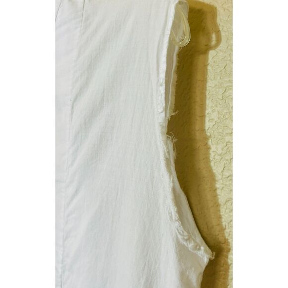 RARE Ann Demeulemeester Women's Sleeveless White Cotton Blouse Asymettrical 40 - Picture 7 of 13